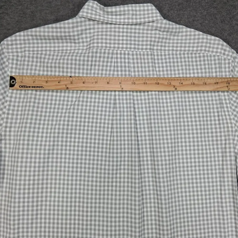 Polo Ralph Lauren Shirt Mens XL Gray Check Classic Fit Long Sleeve Button Up